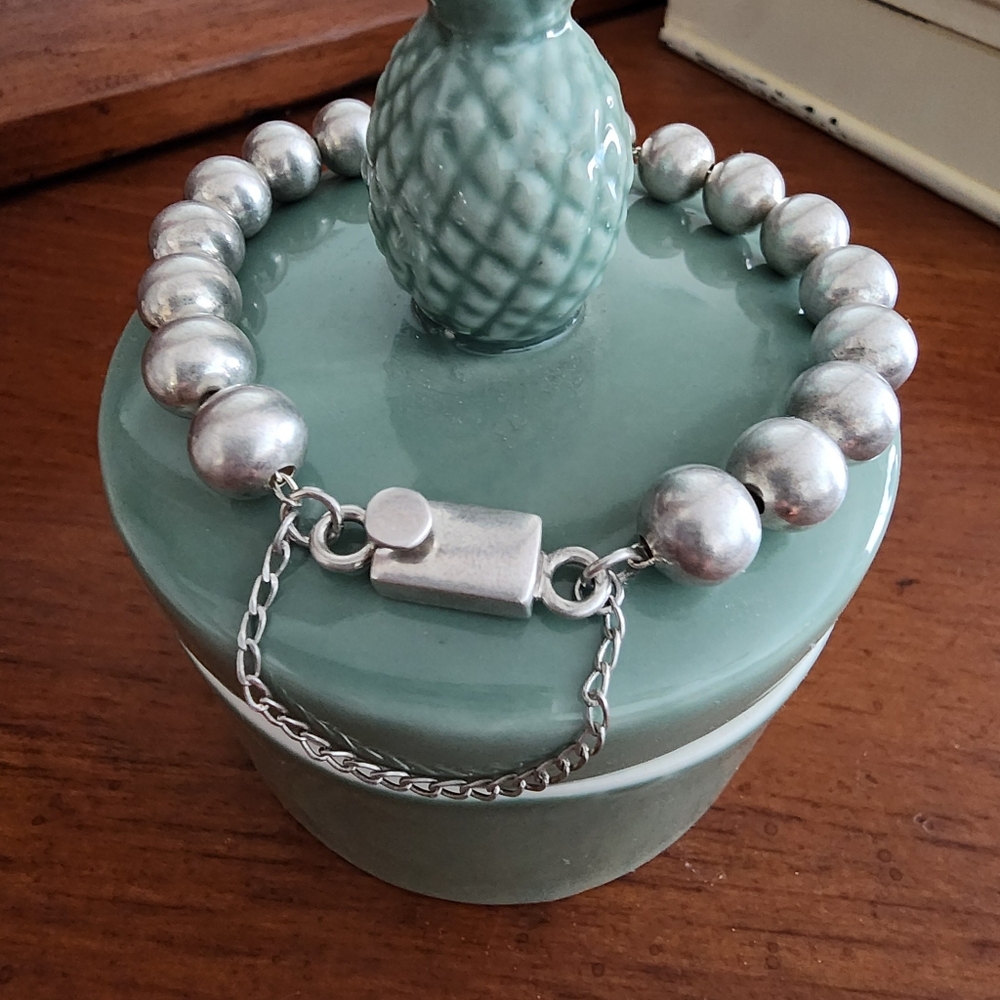 SILPADA designs retired .925 sterling silver ball bead 10mm 7 in bracelet - Picture 6 of 8